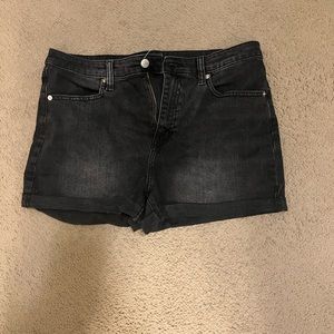 Black jean shorts (Size 12)